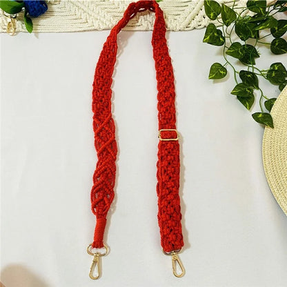 Bohemian Style Hand-Woven Crossbody Lanyard for Cell Phone Camera, 80-130cm Adjustable Bag Strap