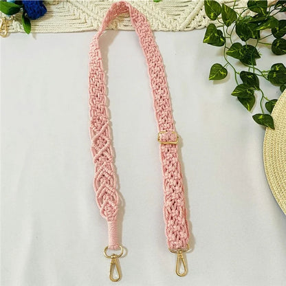 Bohemian Style Hand-Woven Crossbody Lanyard for Cell Phone Camera, 80-130cm Adjustable Bag Strap