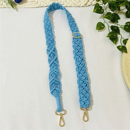 Bohemian Style Hand-Woven Crossbody Lanyard for Cell Phone Camera, 80-130cm Adjustable Bag Strap