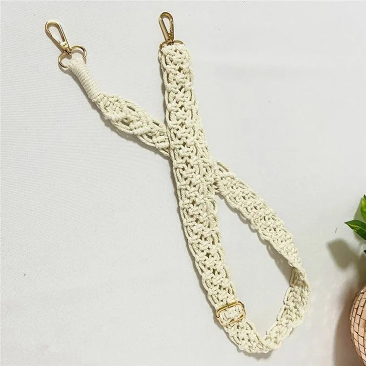 Bohemian Style Hand-Woven Crossbody Lanyard for Cell Phone Camera, 80-130cm Adjustable Bag Strap