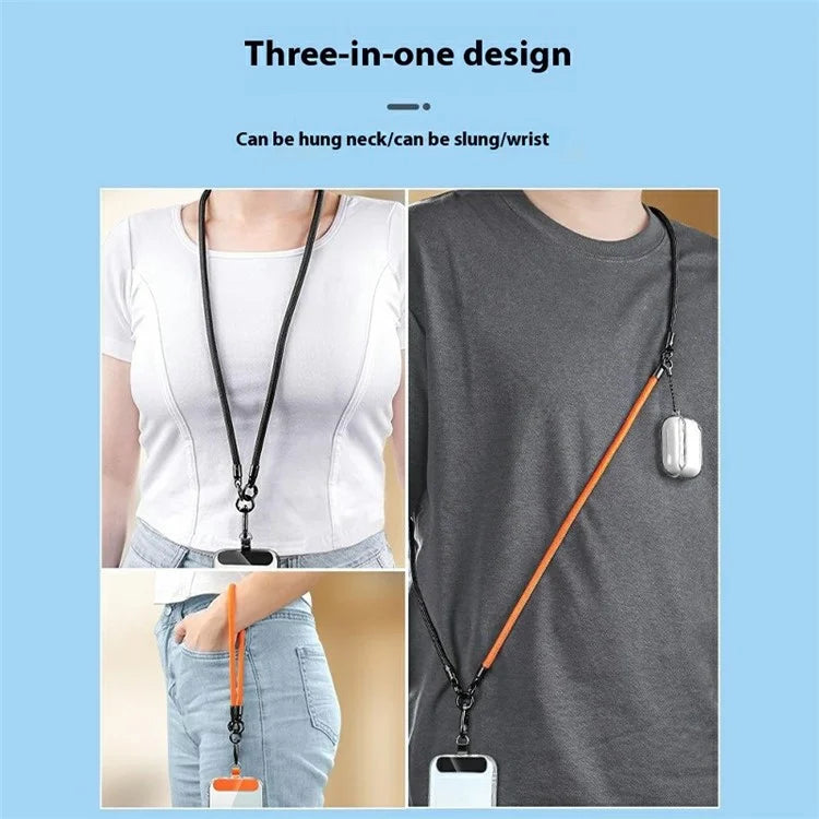 3-in-1 Multi-Functional Detachable Phone Lanyard with Tether Tab, Anti-Loss Phone Crossbody Strap