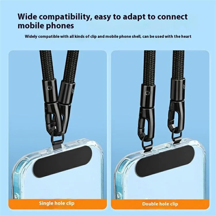 90mm Neck Strap with Tether Tab, Anti-Loss Drop Protection Double Buckle Cell Phone Long Lanyard