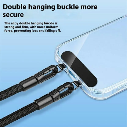 130mm Crossbody Strap with Tether Tab, Anti-Loss Drop Protection Double Buckle Cell Phone Long Lanyard
