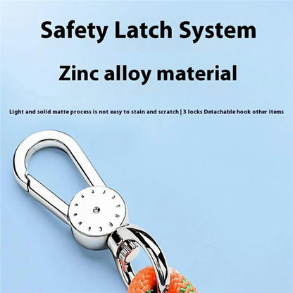 8mm Adjustable Nylon Phone Lanyard with Dual Direction Clips, Zinc Alloy Buckle Crossbody Neck Strap
