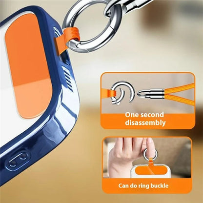 6mm Bullet-Shaped Crossbody Phone Lanyard with Tether Tab, Detachable Ring Cell Phone Shoulder Strap