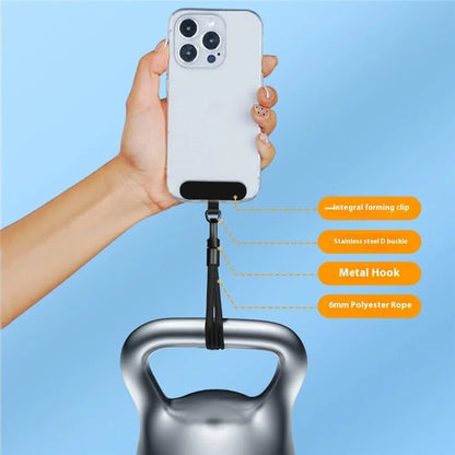 6mm Polyester Wrist Strap for Mobile Phone Lanyard with Tether Tab, Rotating Buckle