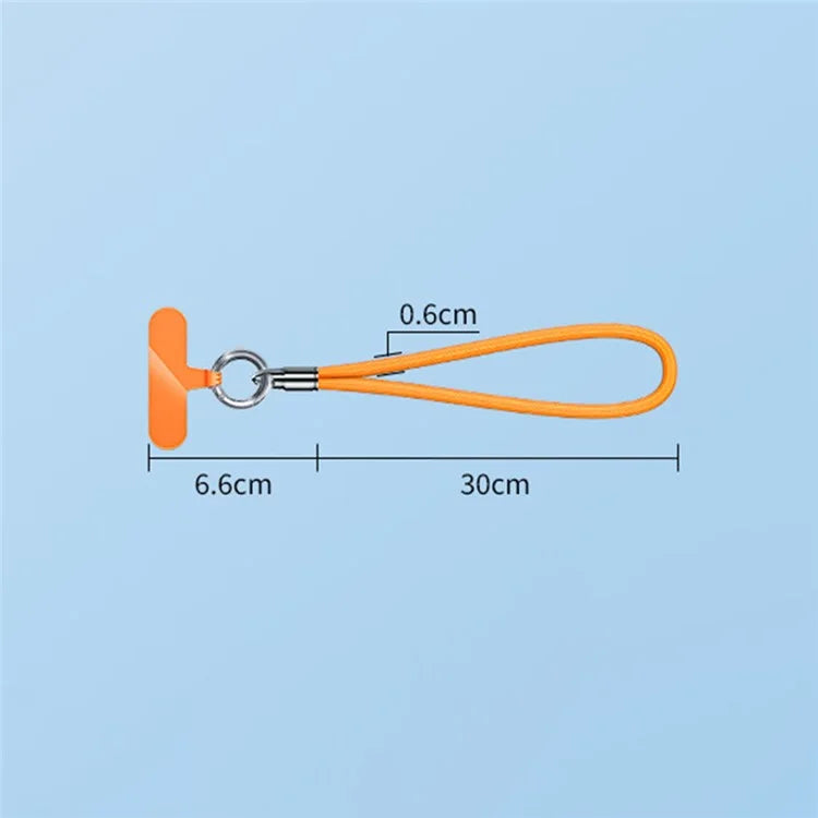 6mm Bullet-Shaped Phone Lanyard with Tether Tab, Detachable Buckle Cell Phone Wrist Strap