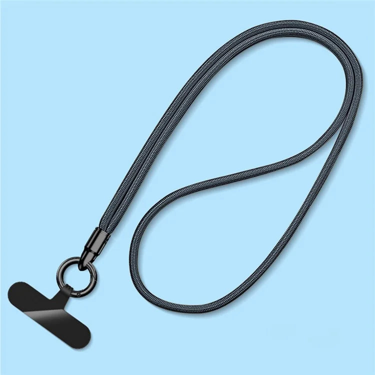 6mm Bullet-Shaped Phone Lanyard with Tether Tab, Detachable Ring Neck Straps for Phone Case