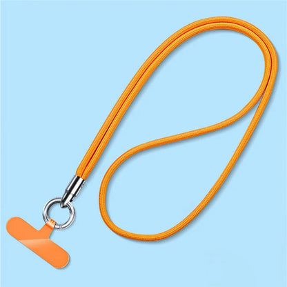 6mm Bullet-Shaped Phone Lanyard with Tether Tab, Detachable Ring Neck Straps for Phone Case