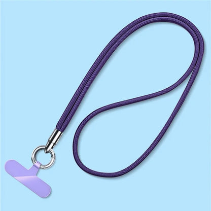6mm Bullet-Shaped Phone Lanyard with Tether Tab, Detachable Ring Neck Straps for Phone Case