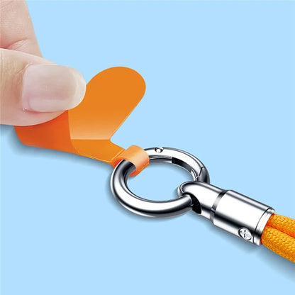 6mm Bullet-Shaped Phone Lanyard with Tether Tab, Detachable Ring Neck Straps for Phone Case