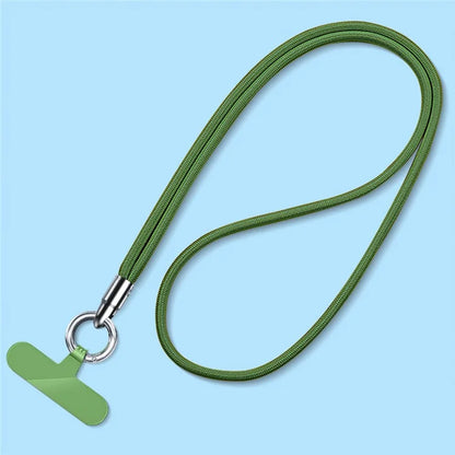 6mm Bullet-Shaped Phone Lanyard with Tether Tab, Detachable Ring Neck Straps for Phone Case