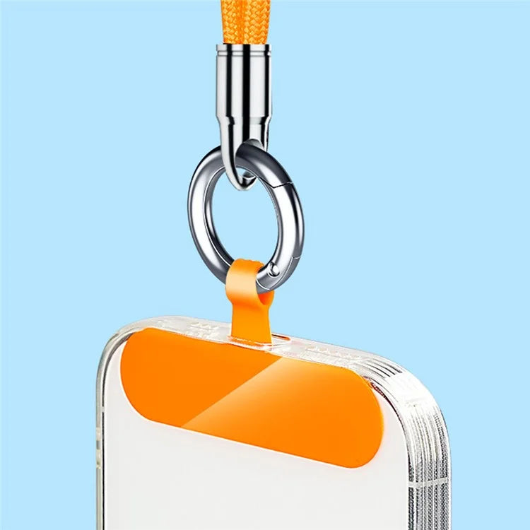 6mm Bullet-Shaped Phone Lanyard with Tether Tab, Detachable Ring Neck Straps for Phone Case
