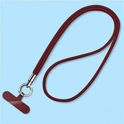 6mm Bullet-Shaped Phone Lanyard with Tether Tab, Detachable Ring Neck Straps for Phone Case