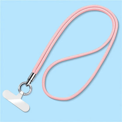 6mm Bullet-Shaped Phone Lanyard with Tether Tab, Detachable Ring Neck Straps for Phone Case