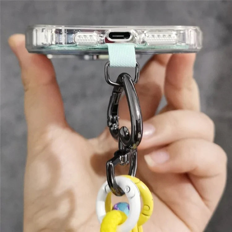 6mm Thick Crossbody Phone Lanyard Adjustable Polyester Neck Strap with Tether Tab, Total Length: 122cm