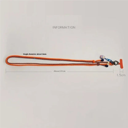 6mm Thick Crossbody Phone Lanyard Adjustable Polyester Neck Strap with Tether Tab, Total Length: 122cm