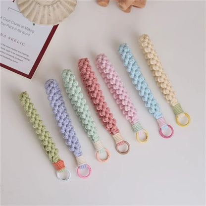 Q-058 Phone Wrist Strap Hand-Woven Wristlet Bracelet Keychain Cell Phone Lanyard