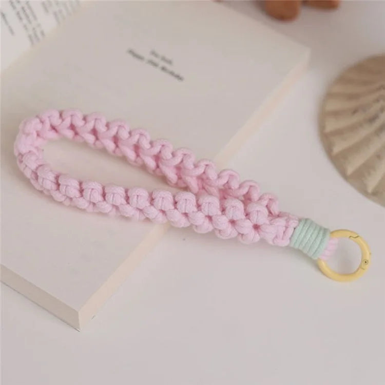 Q-058 Phone Wrist Strap Hand-Woven Wristlet Bracelet Keychain Cell Phone Lanyard