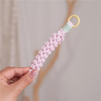 Q-058 Phone Wrist Strap Hand-Woven Wristlet Bracelet Keychain Cell Phone Lanyard