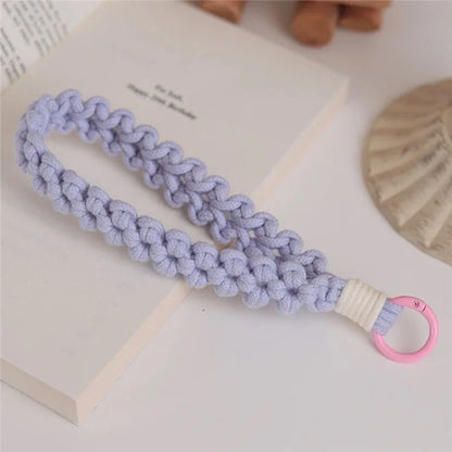 Q-058 Phone Wrist Strap Hand-Woven Wristlet Bracelet Keychain Cell Phone Lanyard