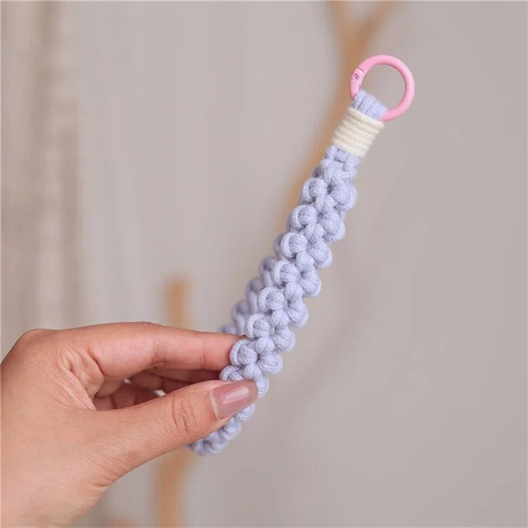 Q-058 Phone Wrist Strap Hand-Woven Wristlet Bracelet Keychain Cell Phone Lanyard
