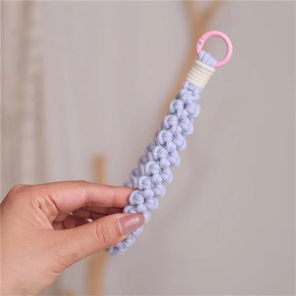 Q-058 Phone Wrist Strap Hand-Woven Wristlet Bracelet Keychain Cell Phone Lanyard