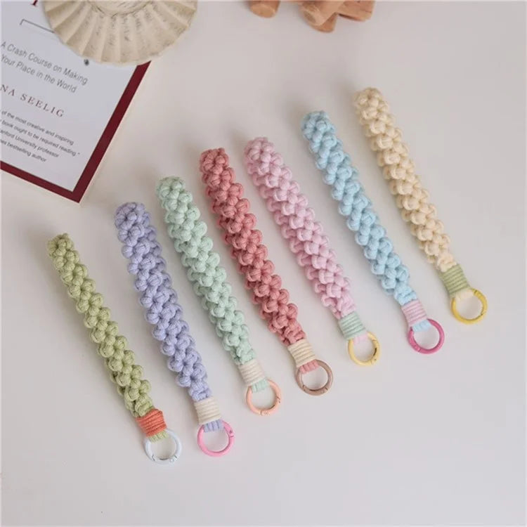 Q-058 Phone Wrist Strap Hand-Woven Wristlet Bracelet Keychain Cell Phone Lanyard