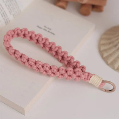 Q-058 Phone Wrist Strap Hand-Woven Wristlet Bracelet Keychain Cell Phone Lanyard
