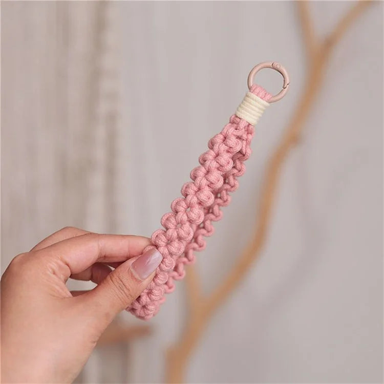 Q-058 Phone Wrist Strap Hand-Woven Wristlet Bracelet Keychain Cell Phone Lanyard