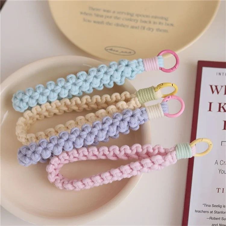 Q-058 Phone Wrist Strap Hand-Woven Wristlet Bracelet Keychain Cell Phone Lanyard