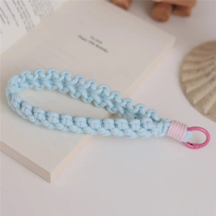 Q-058 Phone Wrist Strap Hand-Woven Wristlet Bracelet Keychain Cell Phone Lanyard