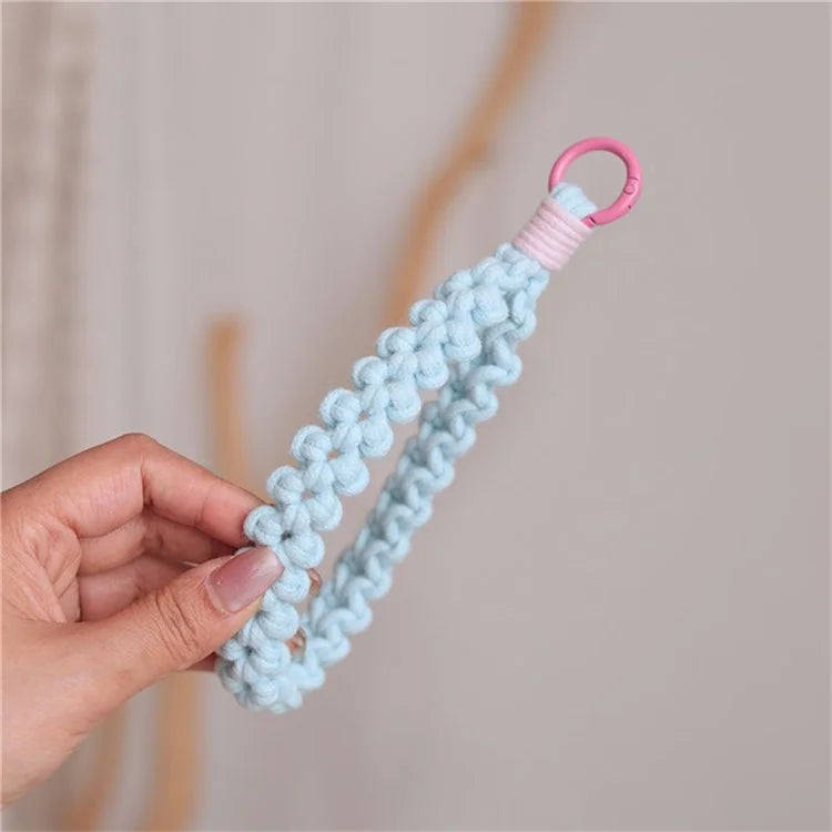Q-058 Phone Wrist Strap Hand-Woven Wristlet Bracelet Keychain Cell Phone Lanyard
