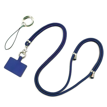 Polyester Phone Lanyard Adjustable 5mm Neck Strap Crossbody Cell Phone Strap with Patch