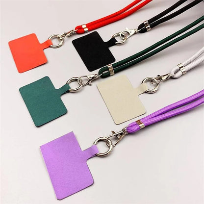 Polyester Phone Lanyard Adjustable 5mm Neck Strap Crossbody Cell Phone Strap with Patch