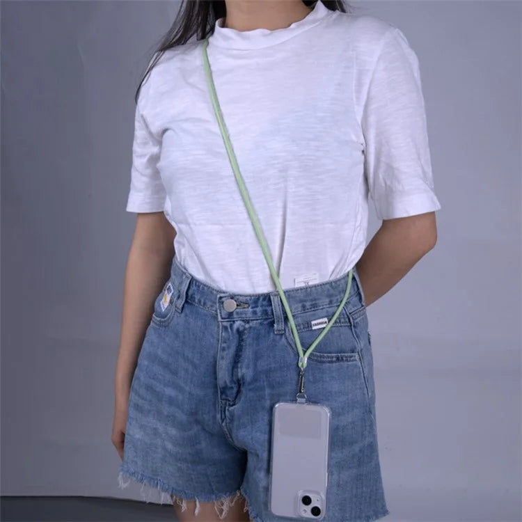 Neck Cell Phone Lanyard 6mm Nylon Adjustable Phone Strap Crossbody with Pad