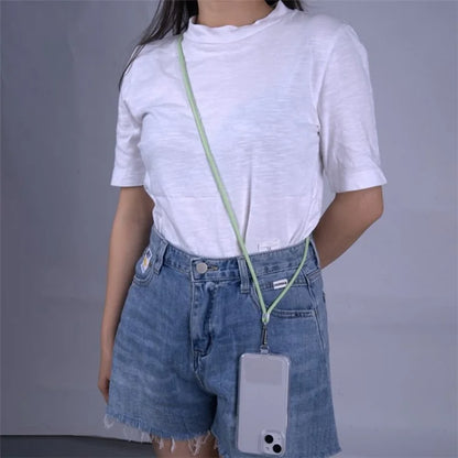 Neck Cell Phone Lanyard 6mm Nylon Adjustable Phone Strap Crossbody with Pad