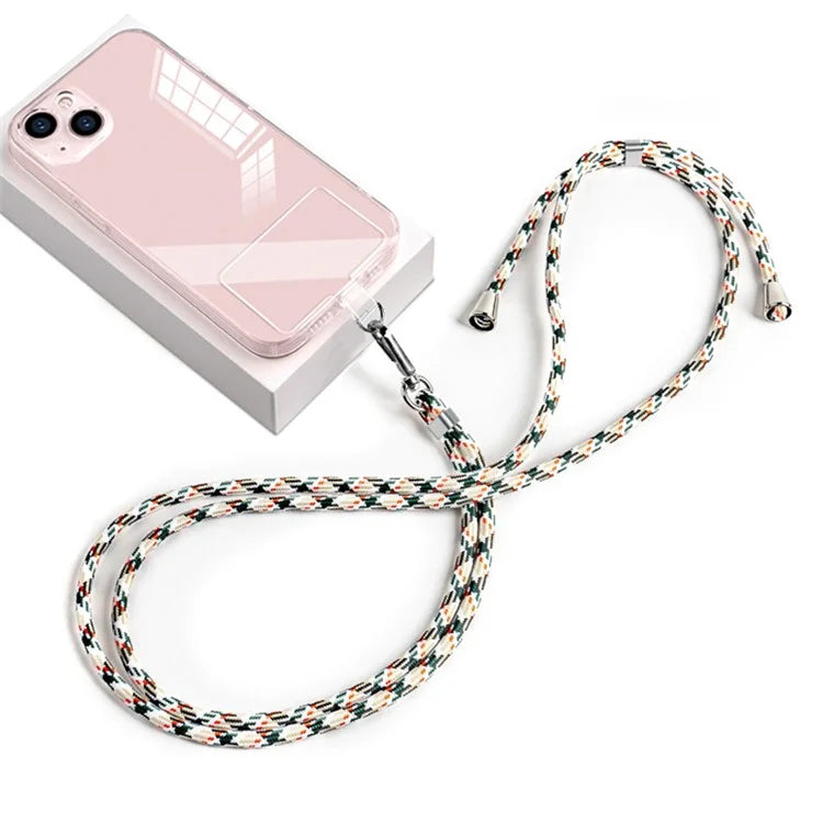 Neck Cell Phone Lanyard 6mm Nylon Adjustable Phone Strap Crossbody with Pad