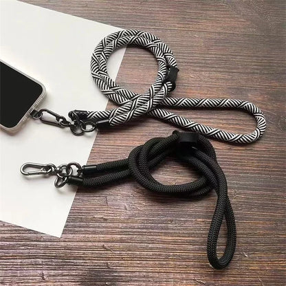 B Style 8mm Phone Lanyard Universal Crossbody Strap with Tether Tab+White