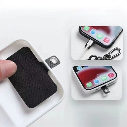 B Style 8mm Phone Lanyard Universal Crossbody Strap with Tether Tab+White