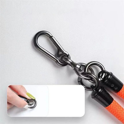 B Style 8mm Phone Lanyard Universal Crossbody Strap with Tether Tab+White