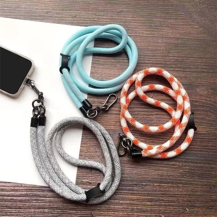 B Style 8mm Phone Lanyard Universal Crossbody Strap with Tether Tab+White