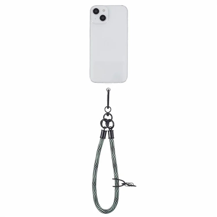 8mm 30cm S-Texture Hand Wrist Strap Short Lanyard Strap with Patch for Mobile Phone Keys Camera