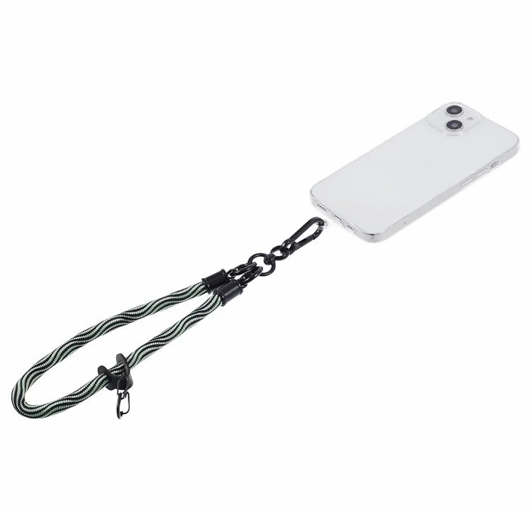 8mm 30cm S-Texture Hand Wrist Strap Short Lanyard Strap with Patch for Mobile Phone Keys Camera