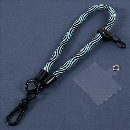 8mm 30cm S-Texture Hand Wrist Strap Short Lanyard Strap with Patch for Mobile Phone Keys Camera