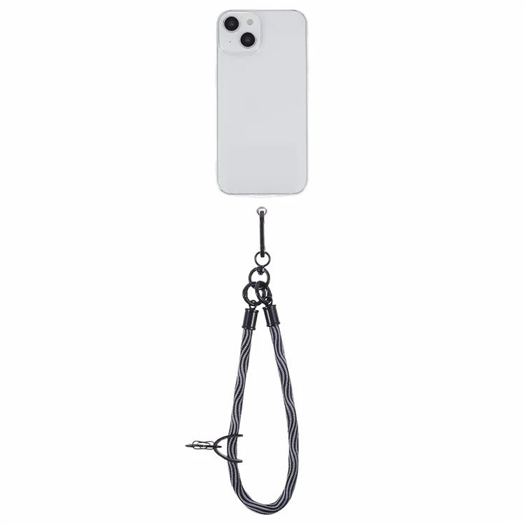 8mm 30cm S-Texture Hand Wrist Strap Short Lanyard Strap with Patch for Mobile Phone Keys Camera