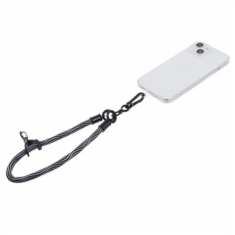8mm 30cm S-Texture Hand Wrist Strap Short Lanyard Strap with Patch for Mobile Phone Keys Camera