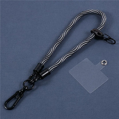 8mm 30cm S-Texture Hand Wrist Strap Short Lanyard Strap with Patch for Mobile Phone Keys Camera
