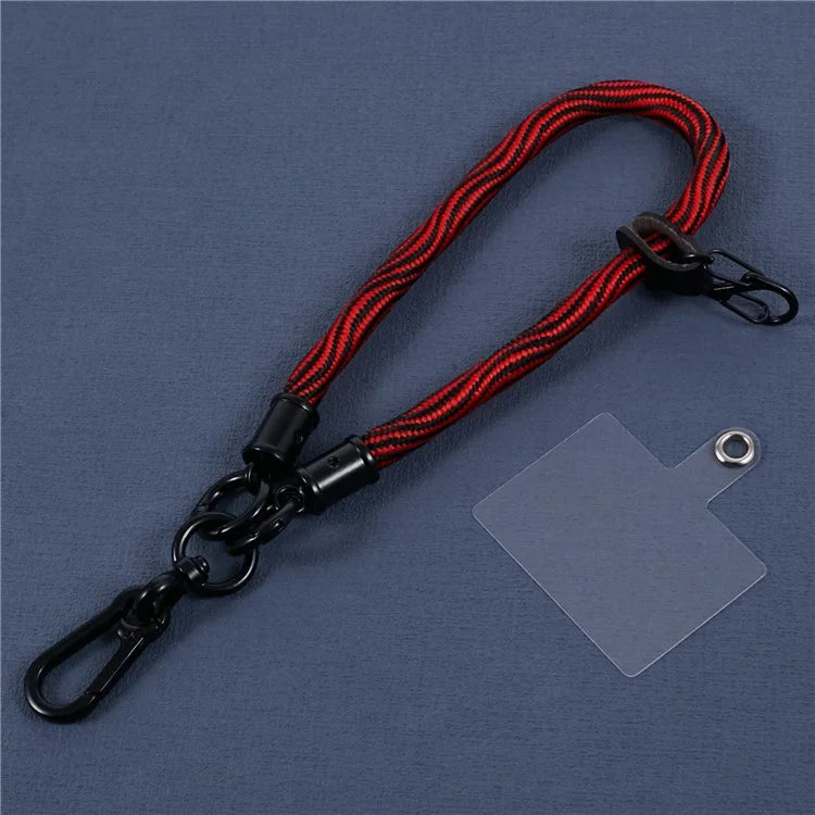 8mm 30cm S-Texture Hand Wrist Strap Short Lanyard Strap with Patch for Mobile Phone Keys Camera