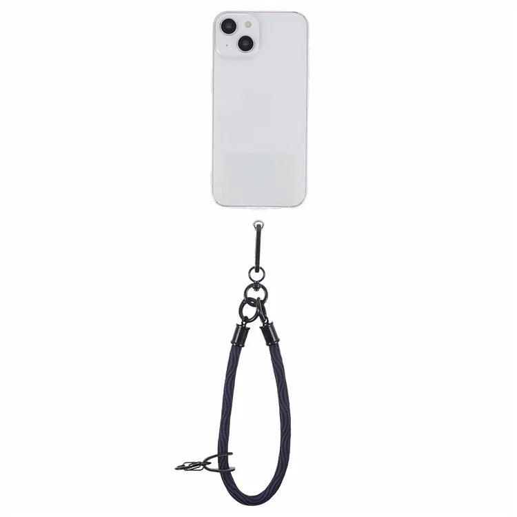 8mm 30cm S-Texture Hand Wrist Strap Short Lanyard Strap with Patch for Mobile Phone Keys Camera